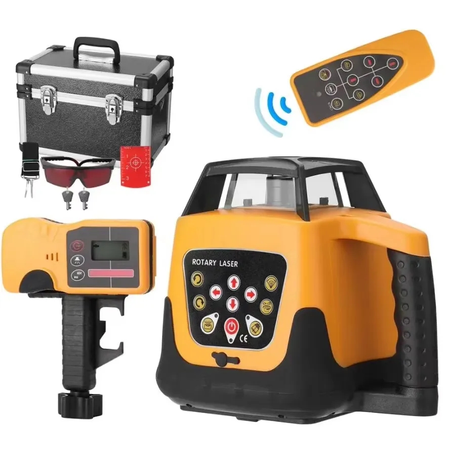 Industrial Laser Level - Automatyczny laserowy poziomica rotacyjna 500m Czerwony