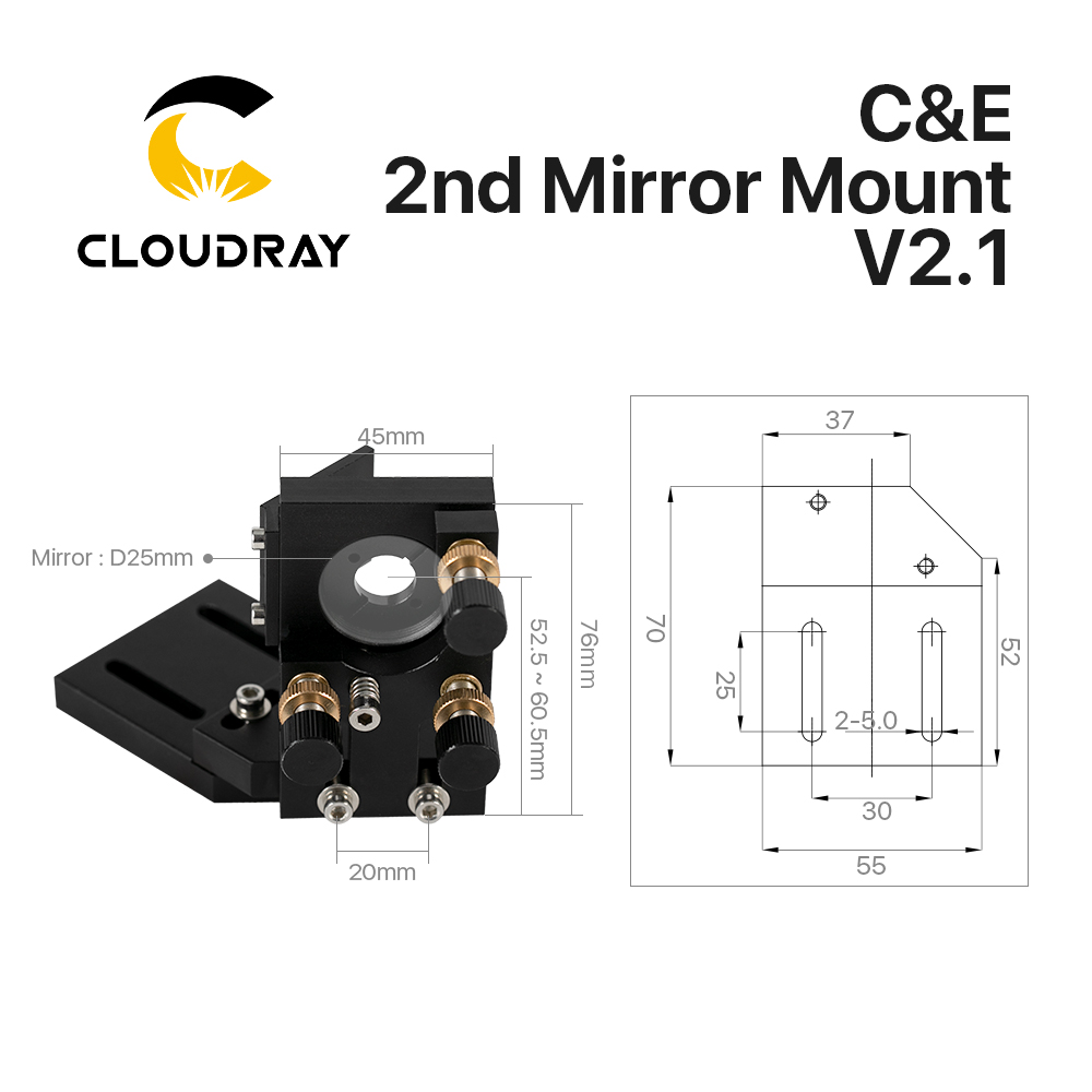 Cloudray CO2 Czarny Drugi uchw – Co2 Laser Mirror recenzja i cena