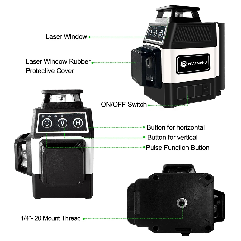 Pracmanu Mini 12 linii 3D Pozi – Industrial Laser Level recenzja i cena